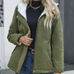 Damen-Jacke mit langem Arm, Kapuze und Plüschfutter