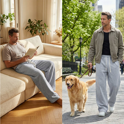 Herren-Freizeithose mit Kordelzug in lockerer Passform