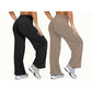 Damen-Yogahose mit hohem Bund und weitem Bein