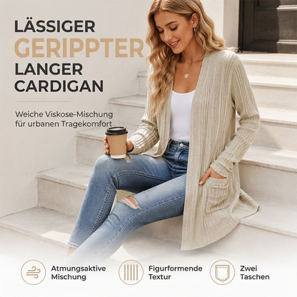 💎🌟 Top-bewertet – Hochwertiger Ripp-Cardigan – weich und bequem