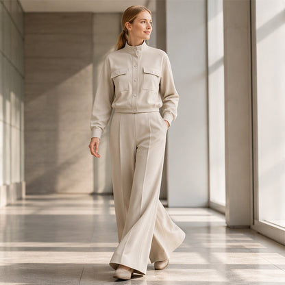 💎✨ Top-bewertet – Set mit Jacke und weiter Hose – zeitlos und praktisch