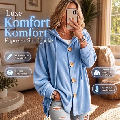 💎🧥 Neuheiten – Kuschelige Kapuzen-Strickjacke