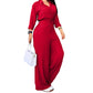 💎👖 Bestseller – Weitbein-Damen-Jumpsuit mit Bindegürtel