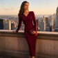 💎👗 Neuheiten – Geripptes V-Ausschnitt-Wickelkleid – elegant und bequem