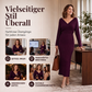 💎👗 Neuheiten – Geripptes V-Ausschnitt-Wickelkleid – elegant und bequem