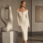 💎👗 Neuheiten – Geripptes V-Ausschnitt-Wickelkleid – elegant und bequem