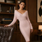 💎👗 Neuheiten – Geripptes V-Ausschnitt-Wickelkleid – elegant und bequem