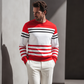 💞 Über 100.000 verkauft – der beliebteste Hit – jetzt zum halben Preis ！Gestreiftes Colorblock-Langarm-Sweatshirt für Herren