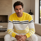 💞 Über 100.000 verkauft – der beliebteste Hit – jetzt zum halben Preis ！Gestreiftes Colorblock-Langarm-Sweatshirt für Herren