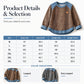 💎🧵 Bestseller – Karo-Denim-Sweatshirt mit Patchwork – bequem und stylisch