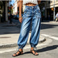 👖✨ Bestseller –  High-Waist-Barrel-Jeans mit Stretch-Anteil für Damen