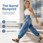 👖✨ Bestseller –  High-Waist-Barrel-Jeans mit Stretch-Anteil für Damen