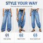👖✨ Bestseller –  High-Waist-Barrel-Jeans mit Stretch-Anteil für Damen