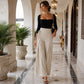 👖🔥 Jetzt im Trend – Weite plissierte High-Waist-Hose für Damen