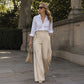 👖🔥 Jetzt im Trend – Weite plissierte High-Waist-Hose für Damen