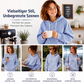 Gestreefter Patchwork-Hoodie für Damen