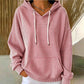 Gestreefter Patchwork-Hoodie für Damen
