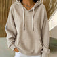Gestreefter Patchwork-Hoodie für Damen