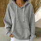 Gestreefter Patchwork-Hoodie für Damen