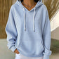 Gestreefter Patchwork-Hoodie für Damen