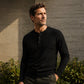 Lässiges Waffelstrick-Henley-Shirt für Herren