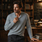 Lässiges Waffelstrick-Henley-Shirt für Herren