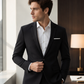 Herren Slim Fit Blazer mit Knopfleiste und Revers