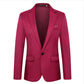 Herren Slim Fit Blazer mit Knopfleiste und Revers