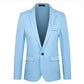 Herren Slim Fit Blazer mit Knopfleiste und Revers