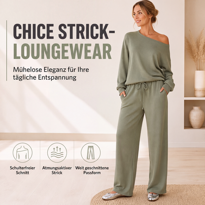 🛍️💎 Bestseller – Strick-Set mit weiter Hose – lässig und elegant