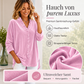 Damen-Bluse in Unifarbe mit Rüschenkragen