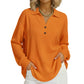 ⭐ Top-bewertet – V-Ausschnitt-Bluse mit Waffeltextur