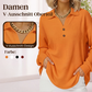 ⭐ Top-bewertet – V-Ausschnitt-Bluse mit Waffeltextur