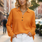 ⭐ Top-bewertet – V-Ausschnitt-Bluse mit Waffeltextur