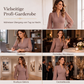 Elegantes figurbetontes Damenkleid mit V-Ausschnitt und Bischofsärmeln