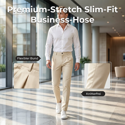 Dehnbare, taillierte Business-Hose für Herren