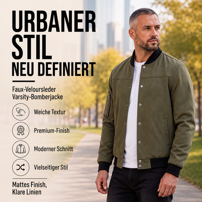 Herren-Blousonjacke aus Wildlederimitat