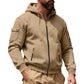 Herren-Cargo-Jacke mit durchgehendem Reißverschluss und Kapuze