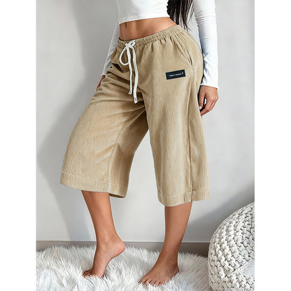 👖💎 Neuheiten – Ripp-Cargohose mit Kordelzug – bequem und vielseitig