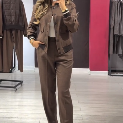 Damen-Freizeitjacke und -Hosen-Set
