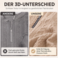 Damen-Sweatshirt mit Zopfmuster und halblangem Reißverschluss