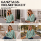 Damen-Sweatshirt mit Zopfmuster und halblangem Reißverschluss