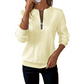 Damen-Sweatshirt mit Zopfmuster und halblangem Reißverschluss