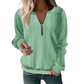 Damen-Sweatshirt mit Zopfmuster und halblangem Reißverschluss