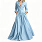 👗🌸 Neuheiten – Revers-Maxikleid mit Knopfleiste – elegant und praktisch