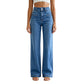 👖🔥 Bestseller – Damenjeans mit weitem Bein – figurschmeichelnd
