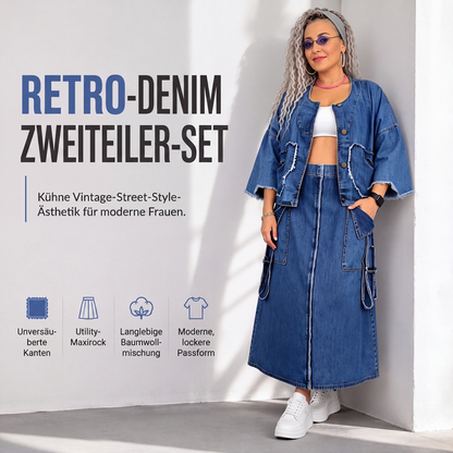 👗⭐ Top-bewertet – Figurformendes Maxi-Kleid aus Denim