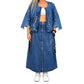👗⭐ Top-bewertet – Figurformendes Maxi-Kleid aus Denim