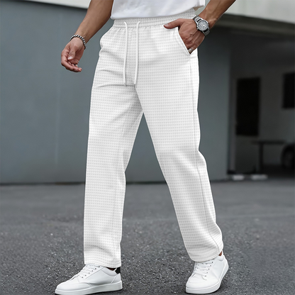 📢📢50% Rabatt!!! 🎉✨ Herren-Freizeithose aus Waffelstrick mit Kordelzug – Modische Waffelstruktur, bequemer Kordelzug und weicher Stoff – perfekt für einen lässigen Look im Alltag & in der Freizeit. Jetzt -50%!