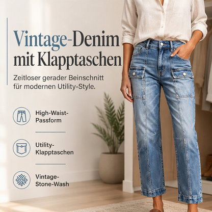 👖✨ Neuheiten – Hoch sitzende Straight-Jeans – bequem und vielseitig